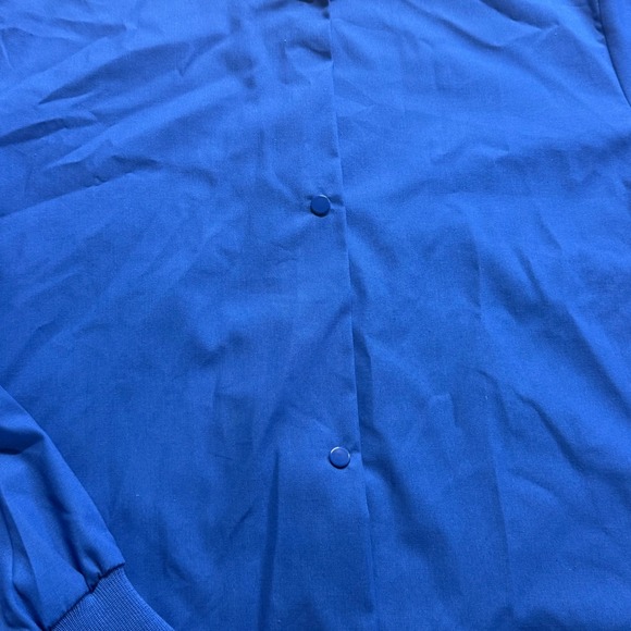 Landau Women's Blue Scrub Jacket Long Sleeve Snap Front Pockets‎ Size SML - Picture 6 of 7